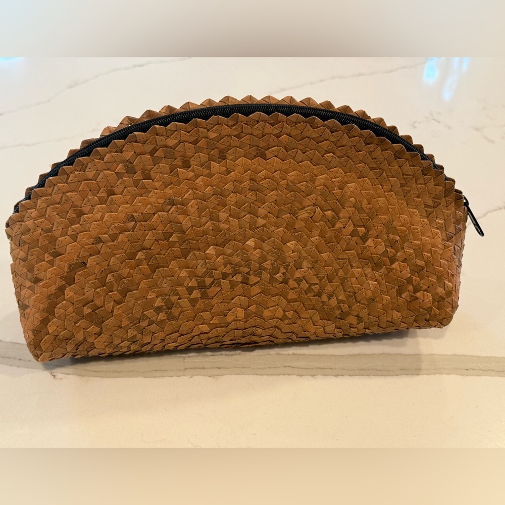 Alexandra Von Gleditsch Mosaiqe Woven Brown Clutch/ Bag NWOT
